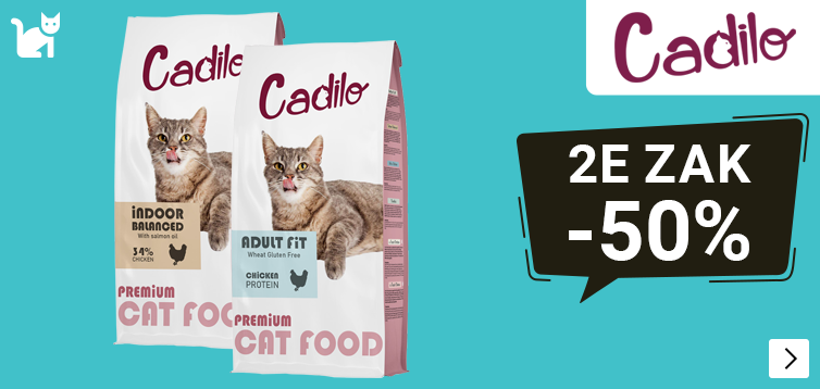 CADILO DROOGVOER 2e zak 50% korting CAT